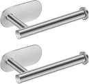 Toilet Paper Holder,Brushed Nickel,Wall Mount, Upgraded Adhesive Toilet Roll Holder,no Drilling,Bathroom/Rv/Washroom,SUS 304 Stainless Steel,Rustproof (Silver, 2 Pieces) by CozyNest Decor
