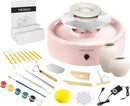 Mini Pottery Wheel Kit - 6" Pottery Wheel for Kids, Teens & Adults Beginners, 2 Lb Air Dry Clay & 18PCS Clay Tools Included, Crafts for Home DIY, Ceramic Work & Art Creatio by TinyTreasures Baby Boutique