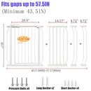 Extra Wide Baby Gate 53-57.5 Inch, Tension Mounted No Drilling, Auto Close Indoor Safety Gate for Stairs & Doorways - Metal Design for Kids and Pets, White by TinyTreasures Baby Boutique