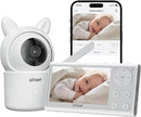 ieGeek Video Baby Monitor with Camera and Audio - 1080P FHD Monitor WiFi Smartphone - Night Vision, Motion Detection, Temper & Humidity Sensor, 2.4GHz WiFi, Pan-Tilt-Zoom via 4.3" Screen and Free APP by TinyTreasures Baby Boutique