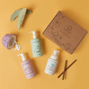 Dabble & Dollop Beachy Bundle, Natural Bubble Bath, Body Wash, Shampoo for Kids, USA-Made, Paraben & Sulfate Free, Vegan, Gluten-Free, Tear-Free, Honeydew Melon, Vanilla & Coconut (Set of 3) by TinyTreasures Baby Boutique