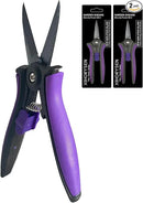 Non-stick Resin Resist Blade Micro-Tip Garden Snips 6" Fluorine Coating Garden Scissors Pruning Shear Precision Bud Trimming Hand Pruner Leaf Stem Sharp Snips Effort-saving 2 PACK by GreenHaven Gardens