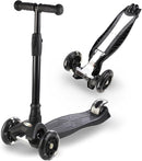 3 Wheel Scooter for Kids Ages 6-12,Kids Scooter with Light Up Wheels, Sturdy Deck Design, and 4 Height Adjustable Suitable for Kid Ages 3-12 by TinyTreasures Baby Boutique