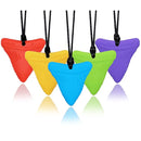 Chew Necklace for Kids Adults, Silicone Chew Toys for Kids Boys Girls with Anxiety Autism ADHD SPD Needs, Autism Sensory Necklaces for Chewing - 5 Pack by TinyTreasures Baby Boutique