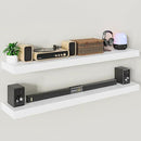 Heimlove 55 Inch Long Floating Shelves for Wall,9.3" Deep White Floating Shelves Set of 2,Large Display Shelf & Storage Shelf,Wall Mounted Shelves for Bedroom Living Room Kitchen Office by CozyNest Decor