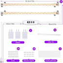 LED Grow Light Strips, Full Spectrum Plant Growing Lights for Indoor Plants 3000K, 144 LEDs Plant Lamp with 3/9/12H Timer, 10 Dimmable Levels, 3 Head 13 Inches (2 Strip 3 Pack 3000K) by GreenHaven Gardens