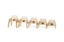 Foundations Simple Sitter 7” Low Wood Feeding Chairs, Wide No-Tip Base, Adjustable Safety Harness, Stackable Wood Toddler Chairs with Food Service Grade Finish, 2 Pack by TinyTreasures Baby Boutique