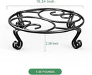 Yimobra 2 Pack Plant Stand for Flower Pot Heavy Duty Potted Holder Indoor Outdoor Metal Rustproof Iron Garden Container Round Supports Rack for Planter (10.2 Inches, Black) by GreenHaven Gardens