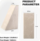 Marble Bookends for Heavy Books, Decorative Book Ends for Shelves, Durable and Heavy-Duty Stone Bookends for Hardback Book & CDS, Unique Book Stopper & Holder, New Jura Beige-Vein, Set of 2 by CozyNest Decor
