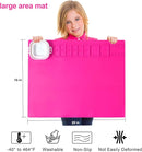 AWOKE Silicone Painting Mat - 20"X16" Silicone Art Mat with 1 Water Cup for Kids - Craft Mat has12 Color Dividers - 2 Paint Dividers (Rose) by TinyTreasures Baby Boutique