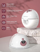 Momcozy M5 Hands-Free Wearable Breast Pump, Double-Sealed Flange for Baby-Like Comfort, 3 Modes & 9 Suction Levels, Portable Electric Pump – 24mm, 2-Pack Cozy Red by TinyTreasures Baby Boutique