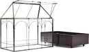 Large Tall Glass Plant Terrarium – House Succulent Terrarium Kit with Lip and Tray Glass Greenhouse Terrarium for Plant 9.5”X5.7”X11.4”