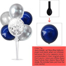 TONIFUL 4 Set Navy Blue Silver Balloon Centerpieces for Table,Balloon Stand Kit for Graduation Decoration 2025,Retirement Party Decorations,Men’s Birthday Decorations,Father's Day by TinyTreasures Baby Boutique
