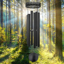 ASTARIN 60'' Deep Tone Wind Chimes for Outside -Extra Large Windchimes with 6 Heavy Tubes, Memorial Wind Chimes Outdoor for Garden Hanging Décor,Sympathy Gifts, Black by CozyNest Decor