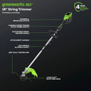Greenworks 80V 16" Brushless Cordless (Attachment Capable) String Trimmer, 2.5Ah Battery and Charger Included by GreenHaven Gardens