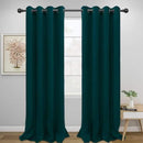 Easy-Going Blackout Curtains for Bedroom, Solid Thermal Insulated Grommet and Noise Reduction Window Drapes, Room Darkening Curtains for Living Room, 2 Panels (52x108 in,Deep Teal) by CozyNest Decor