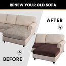 PrinceDeco Sectional Couch Covers 3 Pieces Velvet Sofa Covers L Shape Soft Couch Covers for Sectional Sofa Corner Sofa Cover Couch Cover for Dogs Washable (2 Seater + 1 Chaise,Brown) by CozyNest Decor