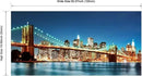 Pyradecor Large Modern New York Cityscape Canvas Wall Art Brooklyn Bridge Night View Canvas Prints Stretched Landscape Pictures Paintings Artwork for Living Room Home Decorations L by CozyNest Decor