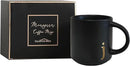 COLLECTIVE HOME - Black Monogram Ceramic Mugs, 15 oz Golden Initial Coffee Cups, Elegant Alphabet Tea Mugs, Personalized Halloween Mug with Gift Box, Perfect for Office and Home Décor (j) by CozyNest Decor