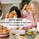 Stained Glass Yellow Cat Flower Pot,Small Succulent Planter for Indoor Plants,Cat Plant Decoration for Windowsill 4.33x3.54x2.95 in（Excluding Plants） by GreenHaven Gardens