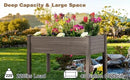 LZRS Raised Garden Bed Outdoor Planter Box with Legs for Herbs, Vegetables, Flowers, Great for Outdoor Patio, Yard and Deck, 220lb Capacity, Grey by GreenHaven Gardens