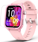 Smart Watch for Kids No Phone Needed, Tempered Glass Fitness Tracker Boy Teens with 19 Sport Modes, Pedometer, Sleep Monitor, Kids Watch Birthday Gifts Toy Gift for Girls Boys 6-16 (Pink) by TinyTreasures Baby Boutique