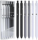 Easter Basket Stuffers for Men, College School Supplies, 0.5mm Black Ink Pens for Journaling, Cool Stuff Gifts for Dad Boyfriend, Birthday Gifts for Men, Valentines Stuff (6pcs Black Gray White) by TinyTreasures Baby Boutique