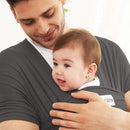Acrabros Baby Wrap Carrier,Hands Free Baby Carrier Sling,Lightweight,Breathable,Softness,Perfect for Newborn Infants and Babies Shower Gift,Charcoal Grey by TinyTreasures Baby Boutique