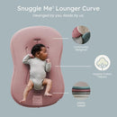 Snuggle Me® Baby Lounger Curve (0-6 Months) - Premium Organic Cotton with Foam Core, Machine-Washable Cover, Buttery-Soft & Breathable Infant Lounger with Travel Bag (30 in x 20 in x 1.9 in) - Gumdrop by TinyTreasures Baby Boutique