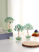 Jovivi Small Green Aventurine Crystal Tree, Natural Crystal Healing Stones Tree Glass Bowl Base Gemstone Money Trees Feng Shui Good Luck Home Desk Decor by GreenHaven Gardens