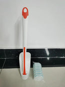 JEHONN Disposable Toilet Bowl Cleaner Wand with 40 Cleaner Refills, Wall Mounted Long Handle Compact Bathroom Scrub Brush Holder Set for Sink Bathtub Wash Basin Mop Pool (Orange) by CozyNest Decor