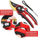 Garden Pruners, Heavy Duty Garden Clippers, Pruning Shears with Adjustable Thumb Lock, Hand Gardening Tools Pruners, High Carbon Steel Sharp Gardening Scissors by GreenHaven Gardens