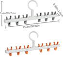 Clothes Hanger 2 Pack Clothes Drying Racks Windproof for Drying Socks Bras Underwears Baby Clothes Hats Scarfs Towels Pants and Gloves Diaper Grey Orange by TinyTreasures Baby Boutique