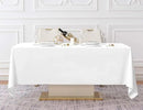 Surmente White Rectangle Tablecloth 60 x 120-inch Rectangular Polyester Table Cloth for Weddings, Banquets, or Restaurants by CozyNest Decor