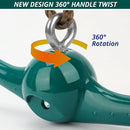 Swing Spins Set: 360° Handle Twist-Spin Flips Toy - Slackline Attachments Activate Play Powers - Accessories for Kids' Playground and Backyard Fun, Green by TinyTreasures Baby Boutique