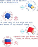 Foam Blocks for Toddlers 1-3, 12 PCS 5.5 inch Foam Soft Cubes for Kids, Colourful Building Blocks, Stacking Block Sets, Throwing Toys by TinyTreasures Baby Boutique
