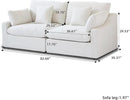 JACH Sectional Couches for Living Room, Cloud Sectional Couch with Deep Seat, Down Filled Modular Sofa, Covers Removeable & Washable,Love Seat Sofas Furniture for Living Room, White by CozyNest Decor