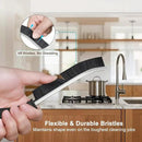 [7-Pack] Hard Bristle Crevice Cleaning Brush - Grout & Gap Crevice Brush for Window Tracks, Bathroom Corners, Kitchen Sink -Ergonomic Curved Handle Protects Hands, Cleaning Products Essential by CozyNest Decor