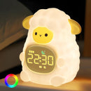 Sheep Alarm Clock with Night Light for Kids with Sleep Training and Sound Machine, Rechargeable Silicone Lamp OK to Wake Clock，Cute Animal Tabletop Lamp, Perfect Sleep Companion for Boys Girls by TinyTreasures Baby Boutique