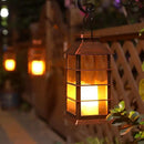 2 Pack Christmas Solar Lantern,Outdoor Garden Hanging Lantern-Waterproof LED Solar Lanterns Plastic Flickering Flameless Candle Mission Lights for Christmas Table, Outdoor, Party Decorative (Bronze) by GreenHaven Gardens