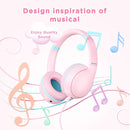 Kids Headphones Wired with Microphone, Over Ear 85/94dB Volume Limited Headphones with Share Port, Stereo Sound Foldable Headset for Teens/Boys/Girls - Pink by TinyTreasures Baby Boutique