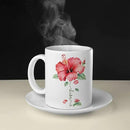 Personalized Hibiscus Blossom Design Mug, Custom Name Vibrant Flower Coffee Cup, Customized Mug For Floral Enthusiasts, Novelty Hibiscus Flower Ceramic Cup 11oz 15oz, Gift For Women by CozyNest Decor
