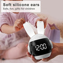 Kids Alarm Clock for Kids, Bunny Alarm Clocks for Girls Boys, White Kid Alarm Clock with Ringtones & Night Light Rechargeable Snoozing by TinyTreasures Baby Boutique