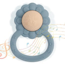 Rattle Teether, Lion Shape Montessori Baby Sensory Teething Toys, Food Grade Silicone BPA Free, Newborn Essentials Must Haves (Shifting Sand Ether) by TinyTreasures Baby Boutique