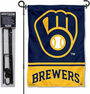 WinCraft Milwaukee Brewers Glove Garden Flag and Pole Stand Mount by GreenHaven Gardens
