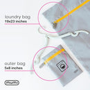 MUMI Travel Laundry Bag – Moisture & Smell-Proof Wash Bag with Folding Hanger & Outer Pouch | Large Washable Bags for Suitcase, Gym & Packing | Clothes Organizer for Trips & Storage - Aqua by TinyTreasures Baby Boutique