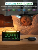 Extra Loud Vibrating Alarm Clock with Bed Shaker for Heavy Sleeper Deaf Hard of Hearing, Large LED Display Digital Clock for Bedroom,Dimmer,Night Light,USB Phone Charger,Battery Backup,Senior Teen Kid by TinyTreasures Baby Boutique