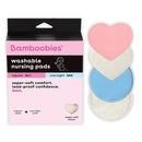 Bamboobies Ultra-Soft Velour Nursing Pads – Reusable, Washable & Leak-Proof – 2 Ultra-Thin and 2 Overnight Pads for Breastfeeding by TinyTreasures Baby Boutique