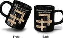 Trending Custom Brothers & Sisters Forever Linked Together Personalized Mug Brothers Sisters Crossword Puzzle Art Mug, Gift For Brothers, Sisters, Siblings, Family Member on Birthday Christmas by TinyTreasures Baby Boutique