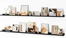 Floating Picture Ledge Shelves for Wall Set of 2, 72 Inches Picture Ledge Shelf with Long Large Nursery Book Shelf for Toys Storage Kids Bookshelf Wall Mounted Living Room Bedroom Decor Frames, Black by TinyTreasures Baby Boutique